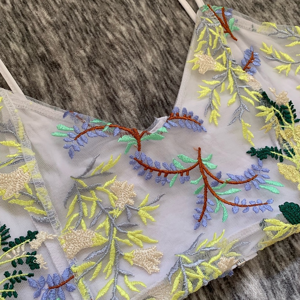 Urban Outfitters embroidered crop tank